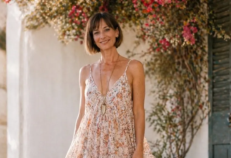 Woman over 40 feeling energetic and healthy outdoors